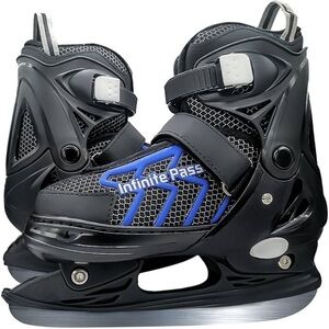 Kids Ice Skates - Black and Blue